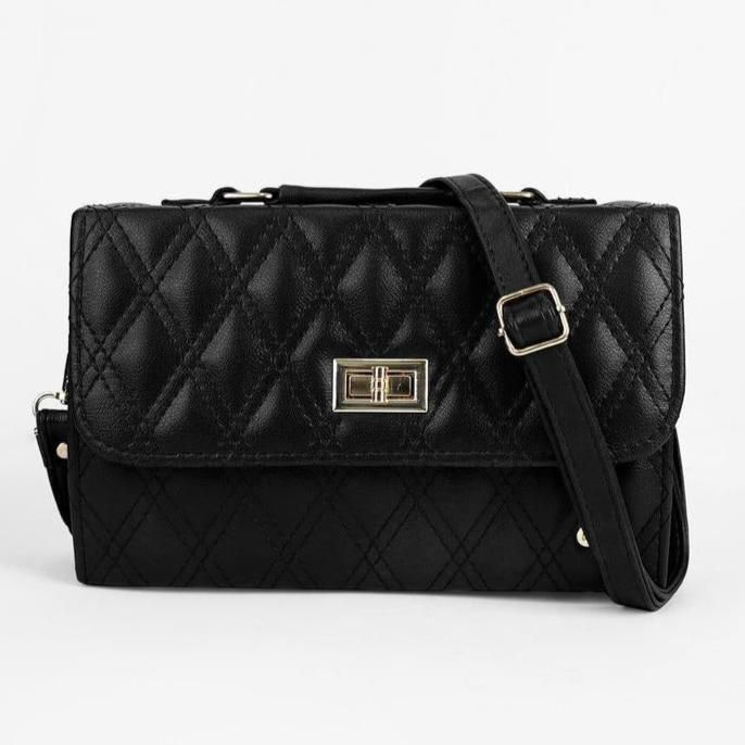 Pu Leather Shoulder Bag (black)